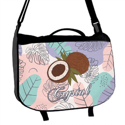 Coconut and Leaves Messenger Bag w/ Name or Text