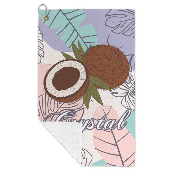 Coconut and Leaves Microfiber Golf Towels - FOLD