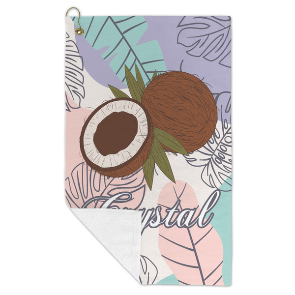 Coconut and Leaves Microfiber Golf Towels - FOLD