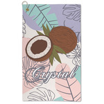 Coconut and Leaves Microfiber Golf Towel - Large (Personalized)