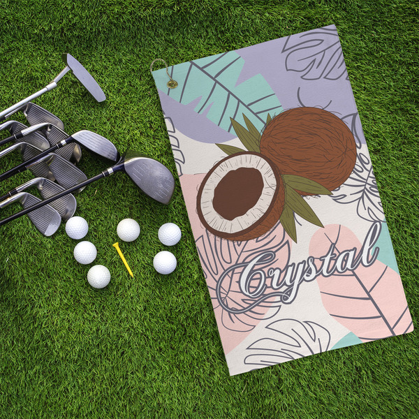 Coconut and Leaves Microfiber Golf Towels - LIFESTYLE