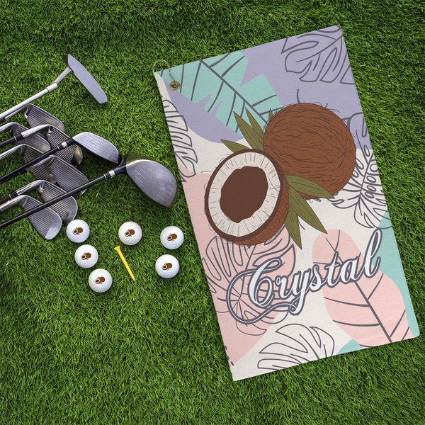 Coconut and Leaves Microfiber Golf Towels - LIFESTYLE