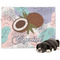 Coconut and Leaves Microfleece Dog Blanket - Large