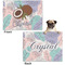 Coconut and Leaves Microfleece Dog Blanket - Regular - Front & Back