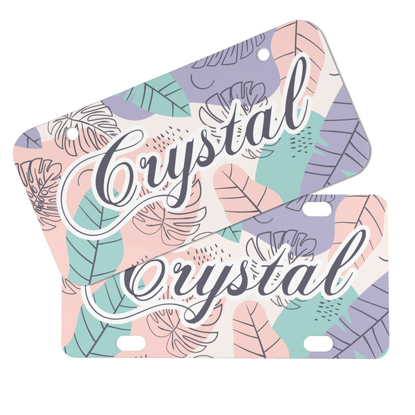 Coconut and Leaves Mini License Plates - MAIN (4 and 2 Holes)