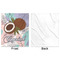Coconut and Leaves Minky Blanket - 50"x60" - Single Sided - Front & Back