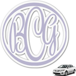 Coconut and Leaves Monogram Car Decal (Personalized)