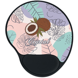 Coconut and Leaves Mouse Pad with Wrist Support