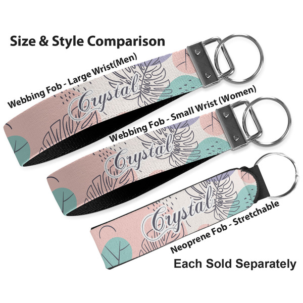 Coconut and Leaves Multiple Key Ring comparison sizes