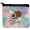 Coconut and Leaves Neoprene Coin Purse - Front