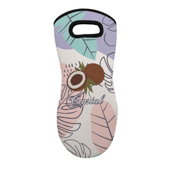 Coconut and Leaves Neoprene Oven Mitt w/ Name or Text