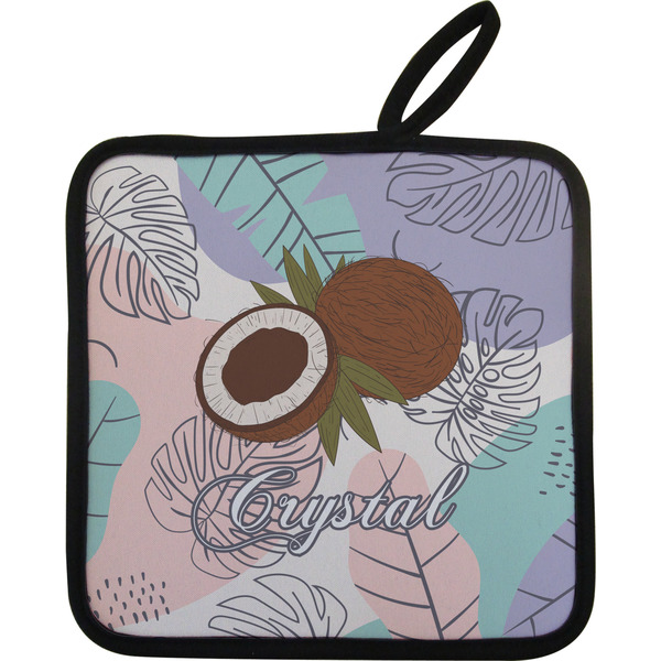 Coconut and Leaves Neoprene Pot Holder
