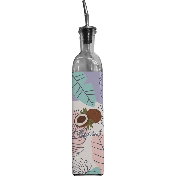 Custom Coconut and Leaves Oil Dispenser Bottle w/ Name or Text