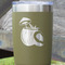 Coconut and Leaves Olive Polar Camel Tumbler - 20oz - Close Up