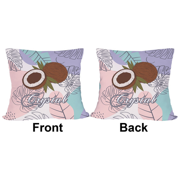 Coconut and Leaves Outdoor Pillow - 18x18