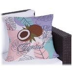 Coconut and Leaves Outdoor Pillow (Personalized)
