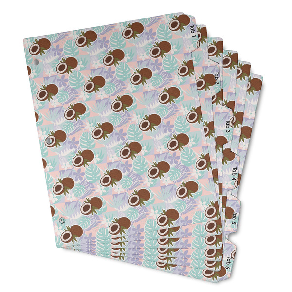 Coconut and Leaves Page Dividers - Set of 6 - Main/Front