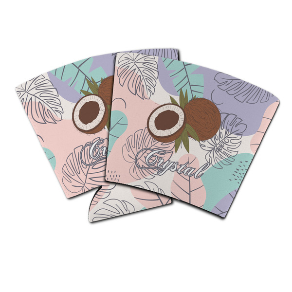 Custom Coconut and Leaves Party Cup Sleeve (Personalized)