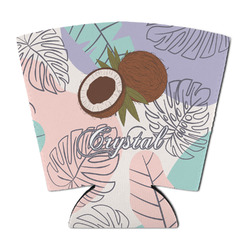 Coconut and Leaves Party Cup Sleeve - with Bottom (Personalized)