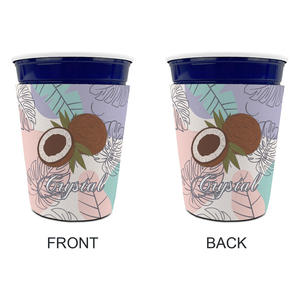 Coconut and Leaves Party Cup Sleeves - without bottom - Approval