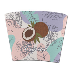 Coconut and Leaves Party Cup Sleeve - without bottom (Personalized)