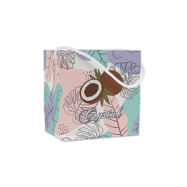 Custom Coconut and Leaves Party Favor Gift Bags - Matte (Personalized)