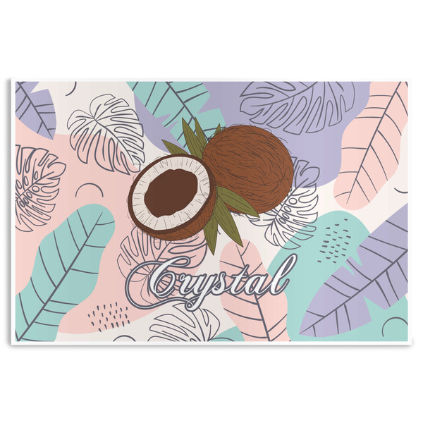 Custom Coconut and Leaves Disposable Paper Placemats (Personalized)