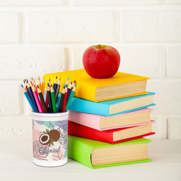 Coconut and Leaves Pencil Holder - LIFESTYLE pencil