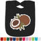 Coconut and Leaves Personalized Black Bib