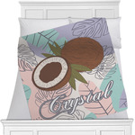 Coconut and Leaves Minky Blanket (Personalized)