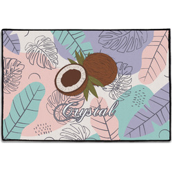 Coconut and Leaves Door Mat - 36"x24" w/ Name or Text