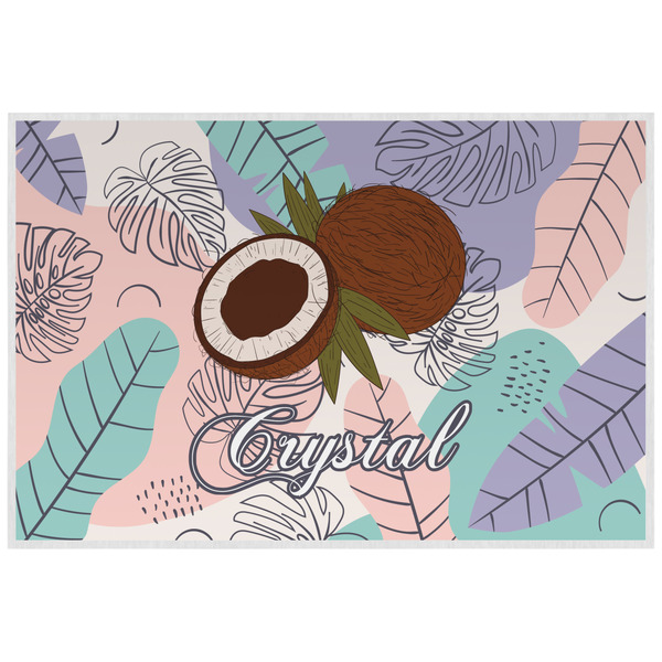 Coconut and Leaves Personalized Placemat (Back)