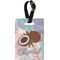 Coconut and Leaves Plastic Luggage Tag - Rectangular w/ Name or Text