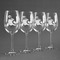 Coconut and Leaves Personalized Wine Glasses (Set of 4)
