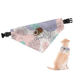 Coconut and Leaves Dog Bandana - Medium w/ Name or Text