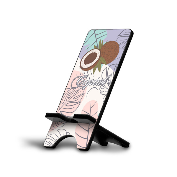 Custom Coconut and Leaves Cell Phone Stand (Personalized)