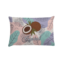 Coconut and Leaves Pillow Case - Standard w/ Name or Text