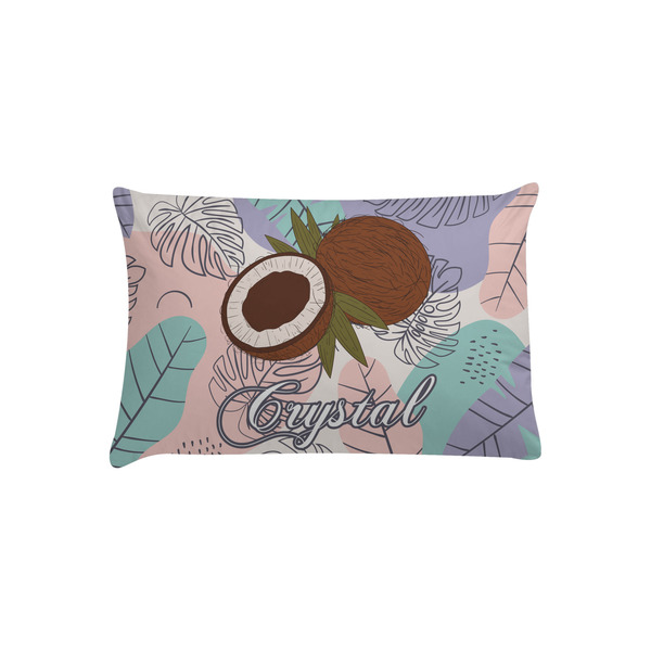 Custom Coconut and Leaves Pillow Case - Toddler w/ Name or Text