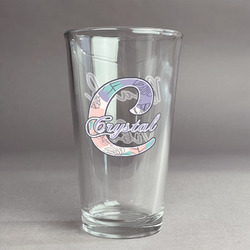 Coconut and Leaves Pint Glass - Full Color Logo (Personalized)
