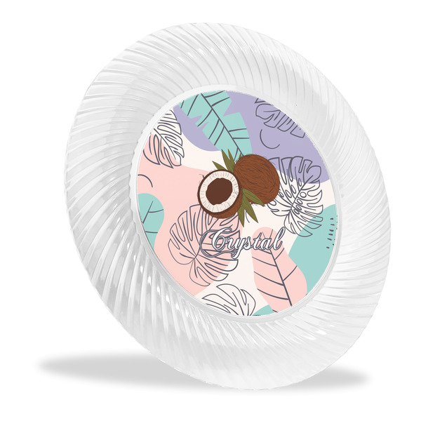 Custom Coconut and Leaves Plastic Party Dinner Plates - 10" (Personalized)