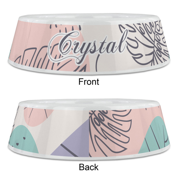 Coconut and Leaves Plastic Pet Bowls - Large - APPROVAL