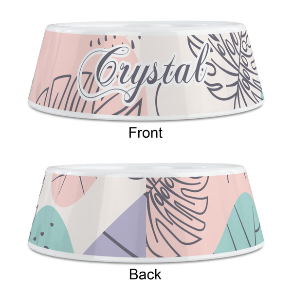 Coconut and Leaves Plastic Pet Bowls - Medium - APPROVAL