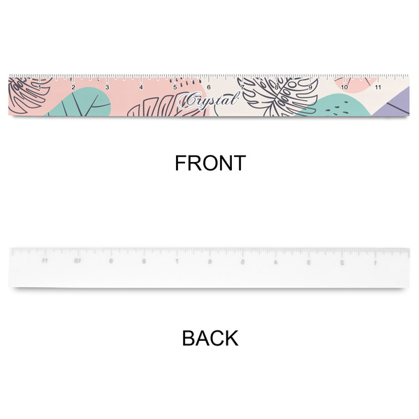 Coconut and Leaves Plastic Ruler - 12" - APPROVAL