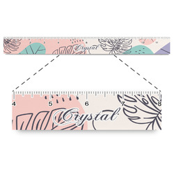Coconut and Leaves Plastic Ruler - 12" (Personalized)