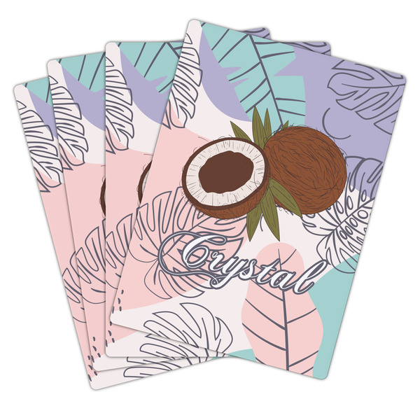 Coconut and Leaves Playing Cards - Hand Back View