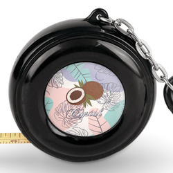 Coconut and Leaves Pocket Tape Measure - 6 Ft w/ Carabiner Clip (Personalized)