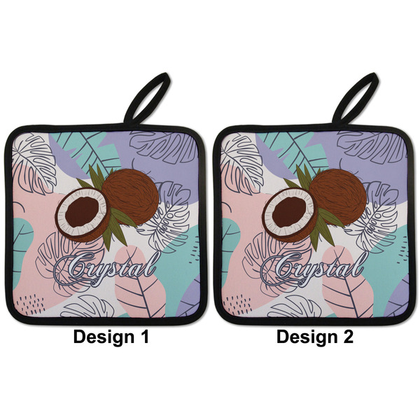 Coconut and Leaves Pot Holders - Set of 2 APPROVAL
