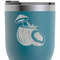 Coconut and Leaves RTIC Tumbler - Dark Teal - Close Up