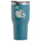 Coconut and Leaves RTIC Tumbler - Dark Teal - Front