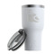 Coconut and Leaves RTIC Tumbler -  White (with Lid)